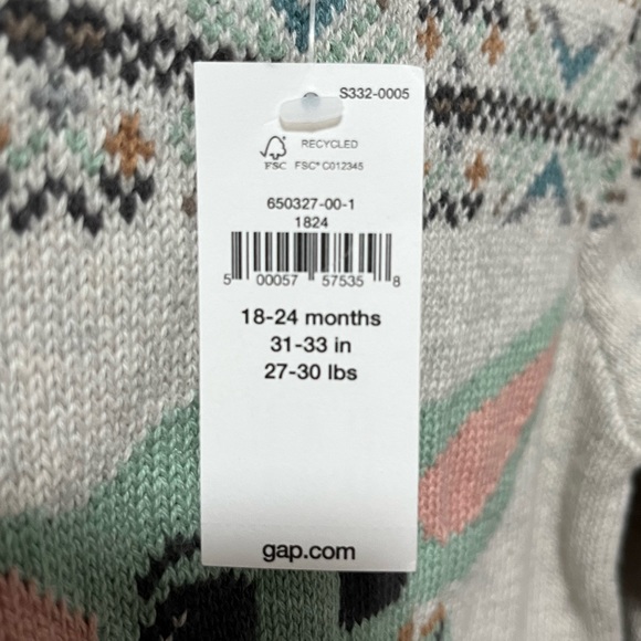 Baby Gap. Star Wars. Grogu gender neutral, 100% cotton sweater. 18-24 months. - Picture 3 of 3